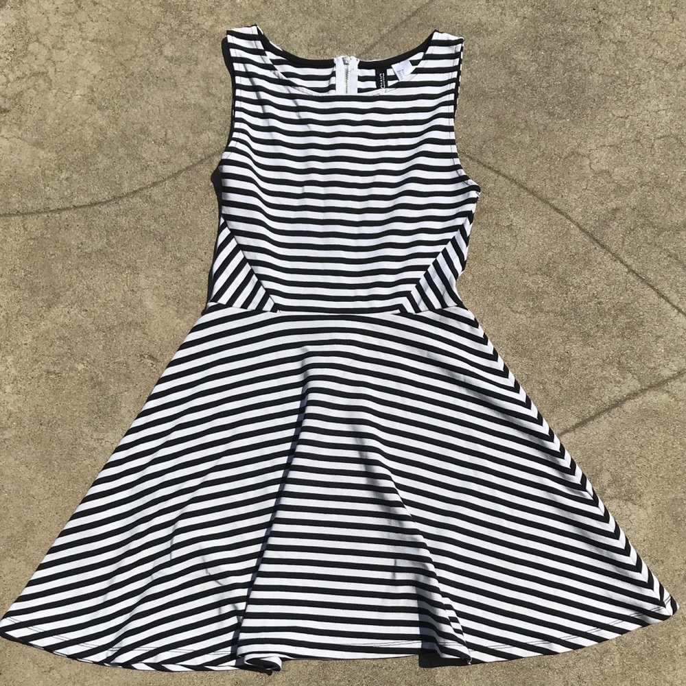 Black and White Striped Skater Dress From H&M:)